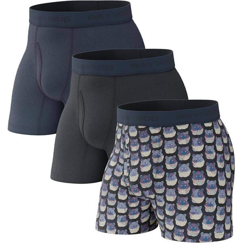 MSRP $52 Pair of Thieves 3 Pack Men's L Super Fit Boxer Briefs Soft Breathable